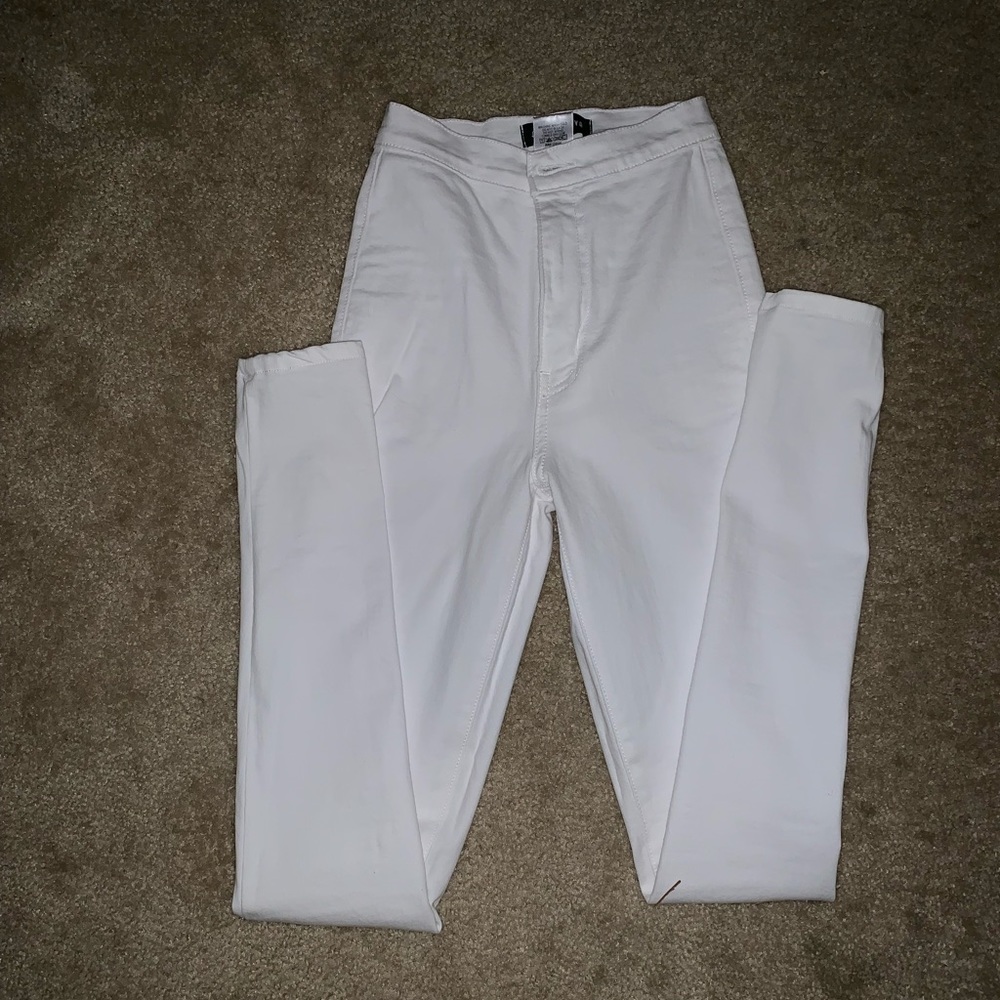 Fashion Nova White High Waisted Jeans